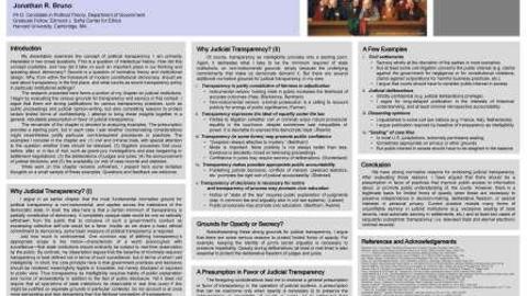 Bruno, Jonathan: Some Thoughts on Judicial Transparency
