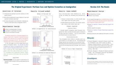 Lucas, Christopher and Moskowitz, Daniel: Partisan Cues and Opinion Formation about Immigration: Results from a Pilot Experiment